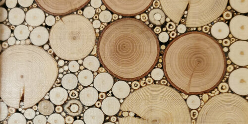 Ein Holzmosaik